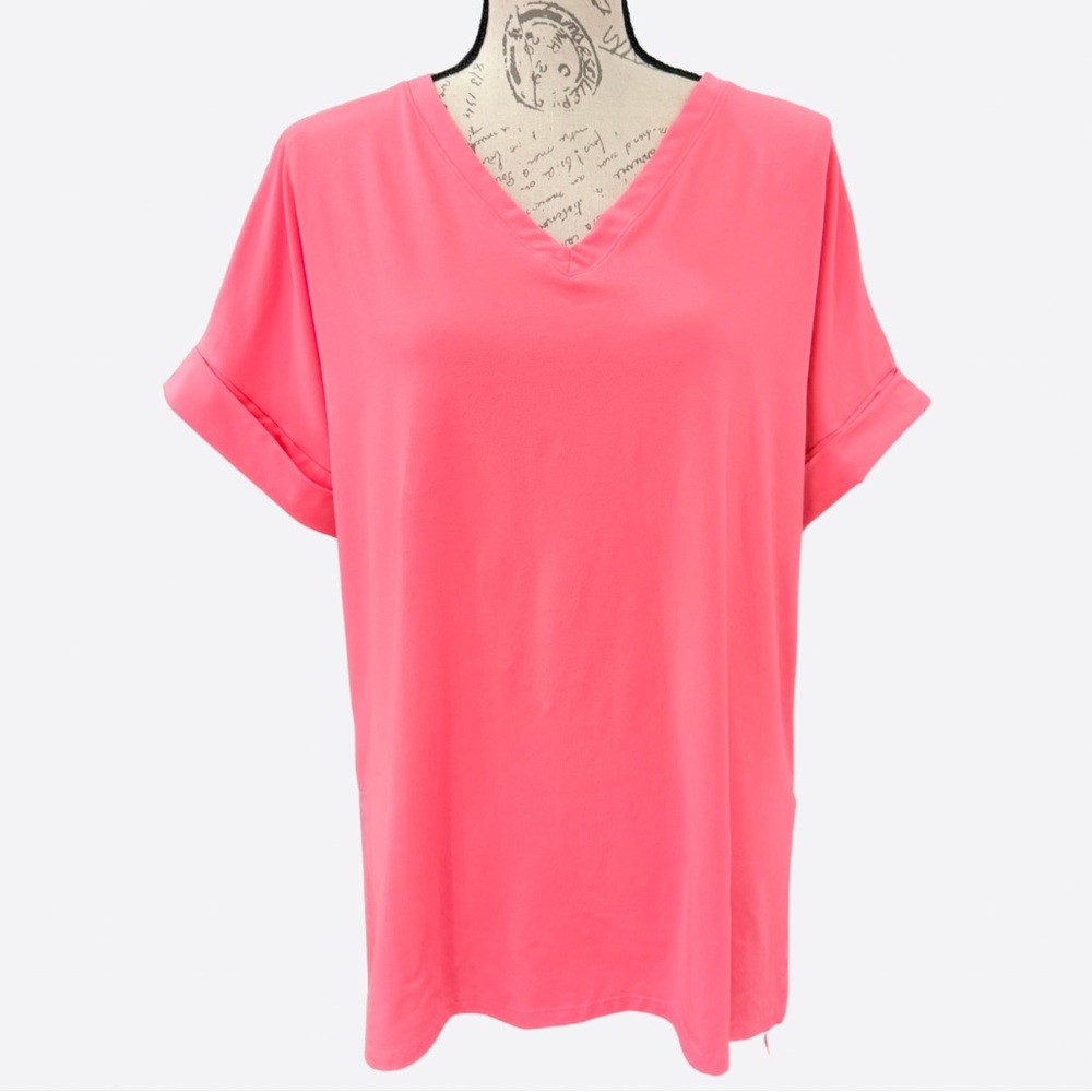 Zenana Coral V-Neck Top